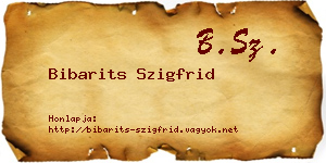 Bibarits Szigfrid névjegykártya